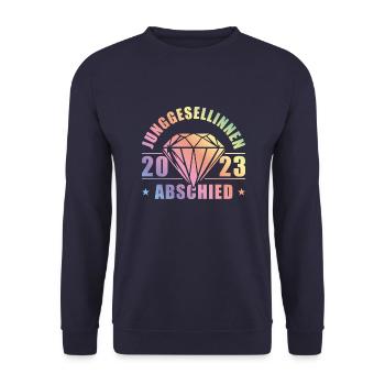 Junggesellinnenabschied Jga 2023 - Unisex Pullover - Navy - Vorne - Alina (178cm) & Michal (187cm)