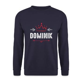 Dominik - Unisex Pullover - Navy - Vorne - Alina (178cm) & Michal (187cm)