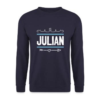 Julian - Unisex Pullover - Navy - Vorne - Alina (178cm) & Michal (187cm)