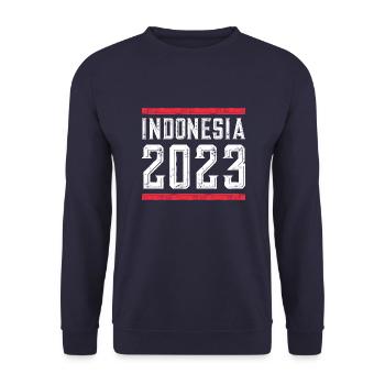 Indonesia 2023 - Unisex Pullover - Navy - Vorne - Alina (178cm) & Michal (187cm)