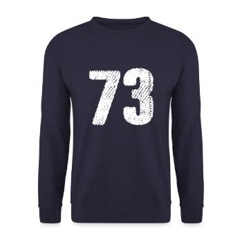 Maillot à 73 numéros - Sweat-shirt Unisexe - marine - Devant - Alina (178cm) & Michal (187cm)