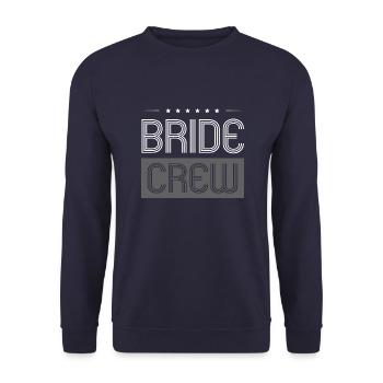 Bride Crew - Unisex Sweatshirt - navy - Front - Alina (178cm) & Michal (187cm)