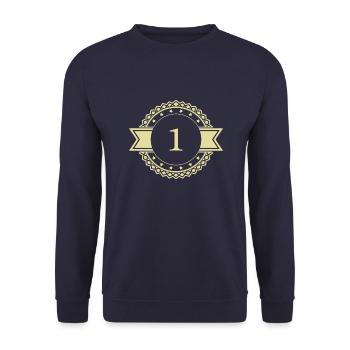 Emblème à 1 chiffre - Sweat-shirt Unisexe - marine - Devant - Alina (178cm) & Michal (187cm)
