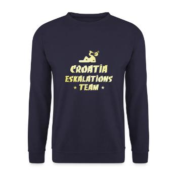 Croatia Escalation - Unisex Sweatshirt - navy - Front - Alina (178cm) & Michal (187cm)