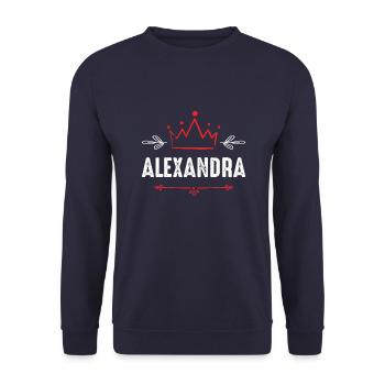 Alexandra - Unisex Pullover - Navy - Vorne - Alina (178cm) & Michal (187cm)