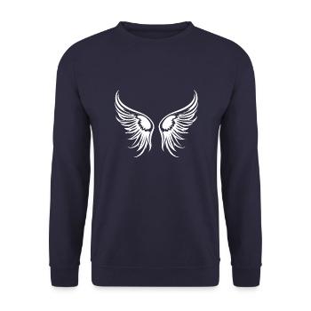 Icône d’aile - Sweat-shirt Unisexe - marine - Devant - Alina (178cm) & Michal (187cm)