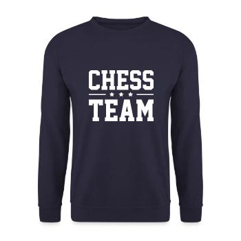 Chess Team - Unisex Sweatshirt - navy - Front - Alina (178cm) & Michal (187cm)