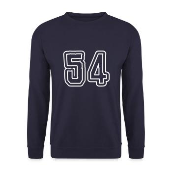 Symbole numérique 54 - Sweat-shirt Unisexe - marine - Devant - Alina (178cm) & Michal (187cm)