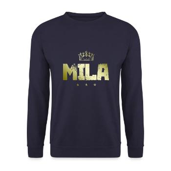 Mila - Unisex Pullover - Navy - Vorne - Alina (178cm) & Michal (187cm)