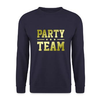 Party Team - Unisex Sweatshirt - navy - Front - Alina (178cm) & Michal (187cm)