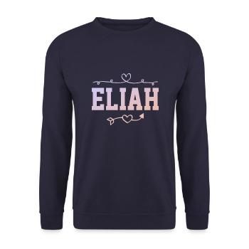 Eliah - Unisex Sweatshirt - navy - Front - Alina (178cm) & Michal (187cm)