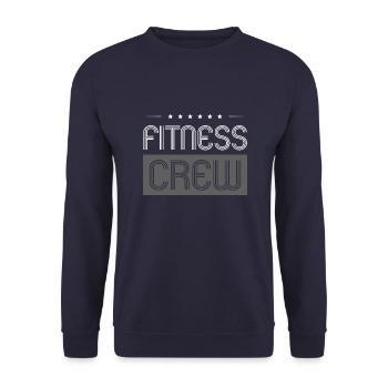 Fitness Crew - Unisex Pullover - Navy - Vorne - Alina (178cm) & Michal (187cm)