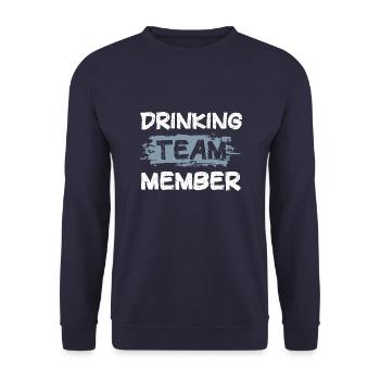 Drinking Team - Unisex Sweatshirt - navy - Front - Alina (178cm) & Michal (187cm)