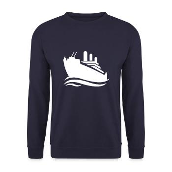 Kreuzfahrt Kreuzfahrtschiff - Unisex Pullover - Navy - Vorne - Alina (178cm) & Michal (187cm)