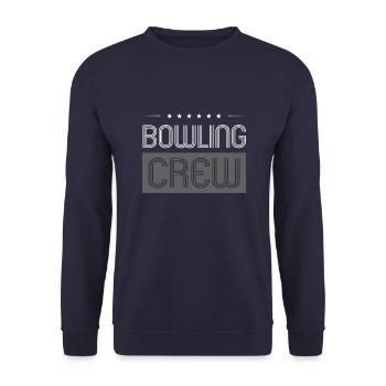 Bowling Crew - Unisex Sweatshirt - navy - Front - Alina (178cm) & Michal (187cm)