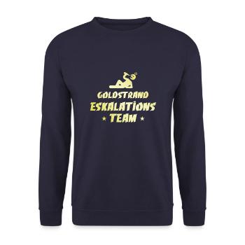 Goldstrand Eskalation - Unisex Pullover - Navy - Vorne - Alina (178cm) & Michal (187cm)