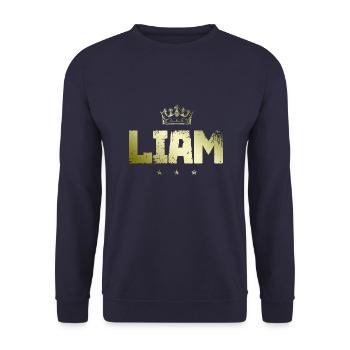 Liam - Unisex Sweatshirt - navy - Front - Alina (178cm) & Michal (187cm)