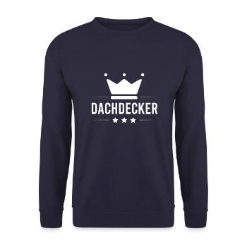 Dachdecker Beruf - Unisex Pullover - Navy - Vorne - Alina (178cm) & Michal (187cm)