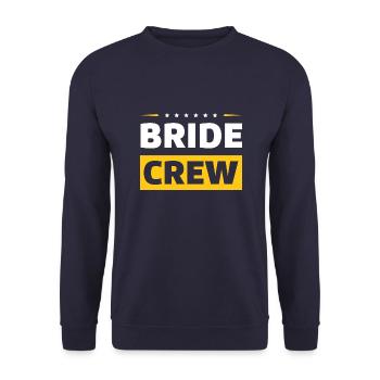 Bride Crew - Unisex Sweatshirt - navy - Front - Alina (178cm) & Michal (187cm)