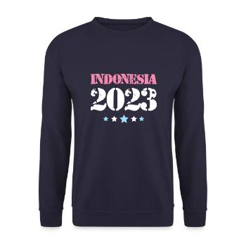 Indonesia 2023 - Unisex Pullover - Navy - Vorne - Alina (178cm) & Michal (187cm)