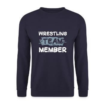 Wrestling Team - Unisex Pullover - Navy - Vorne - Alina (178cm) & Michal (187cm)