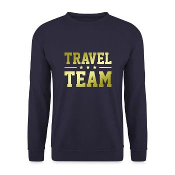 Travel Team - Unisex Pullover - Navy - Vorne - Alina (178cm) & Michal (187cm)