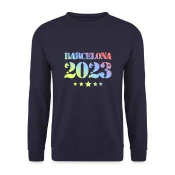 Barcelona 2023 - Unisex Pullover - Navy - Vorne - Alina (178cm) & Michal (187cm)