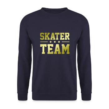 Skater Team - Unisex Sweatshirt - navy - Front - Alina (178cm) & Michal (187cm)