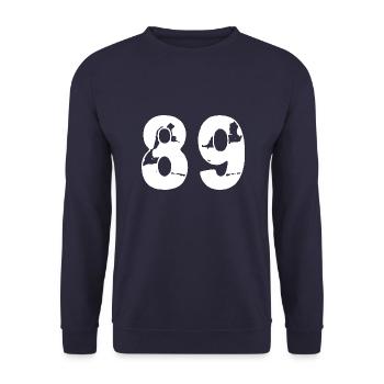 89 Number jersey - Unisex Sweatshirt - navy - Front - Alina (178cm) & Michal (187cm)