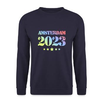 Amsterdam 2023 - Unisex Sweatshirt - navy - Front - Alina (178cm) & Michal (187cm)