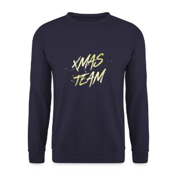 Xmas Team - Unisex Sweatshirt - navy - Front - Alina (178cm) & Michal (187cm)