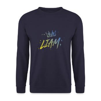 Liam - Unisex Sweatshirt - navy - Front - Alina (178cm) & Michal (187cm)
