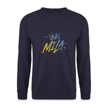 Mila - Unisex Pullover - Navy - Vorne - Alina (178cm) & Michal (187cm)