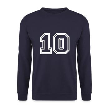 Symbole de 10 chiffres - Sweat-shirt Unisexe - marine - Devant - Alina (178cm) & Michal (187cm)