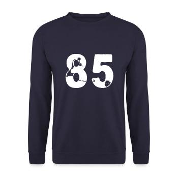 85 Number jersey - Unisex Sweatshirt - navy - Front - Alina (178cm) & Michal (187cm)