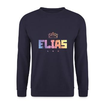 Elias - Unisex Sweatshirt - navy - Front - Alina (178cm) & Michal (187cm)