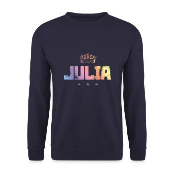 Julia - Unisex Pullover - Navy - Vorne - Alina (178cm) & Michal (187cm)