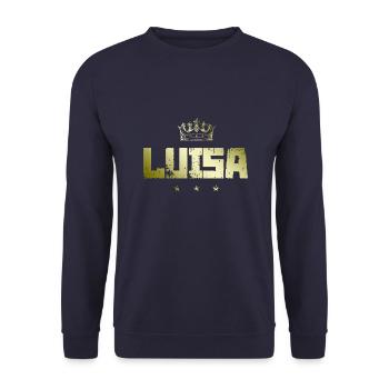 Luisa - Unisex Pullover - Navy - Vorne - Alina (178cm) & Michal (187cm)