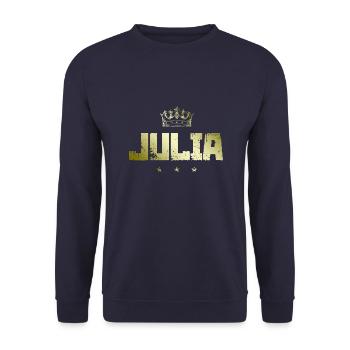 Julia - Unisex Pullover - Navy - Vorne - Alina (178cm) & Michal (187cm)