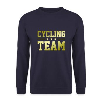 Cycling Team - Unisex Sweatshirt - navy - Front - Alina (178cm) & Michal (187cm)
