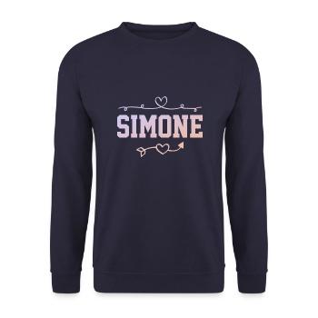 Simone - Unisex Pullover - Navy - Vorne - Alina (178cm) & Michal (187cm)