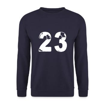 23 Maillot numéro - Sweat-shirt Unisexe - marine - Devant - Alina (178cm) & Michal (187cm)