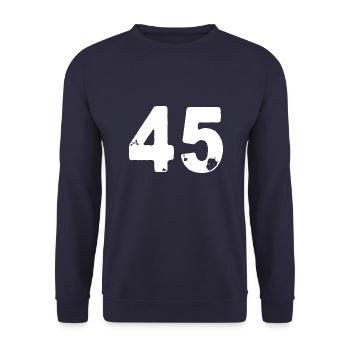 Maillot 45 Numéro - Sweat-shirt Unisexe - marine - Devant - Alina (178cm) & Michal (187cm)