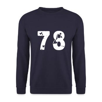 78 Number jersey - Unisex Sweatshirt - navy - Front - Alina (178cm) & Michal (187cm)