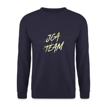 Jga Junggesellenabschied Team - Unisex Pullover - Navy - Vorne - Alina (178cm) & Michal (187cm)