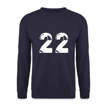 22 Number jersey - Unisex Sweatshirt - navy - Front - Alina (178cm) & Michal (187cm)