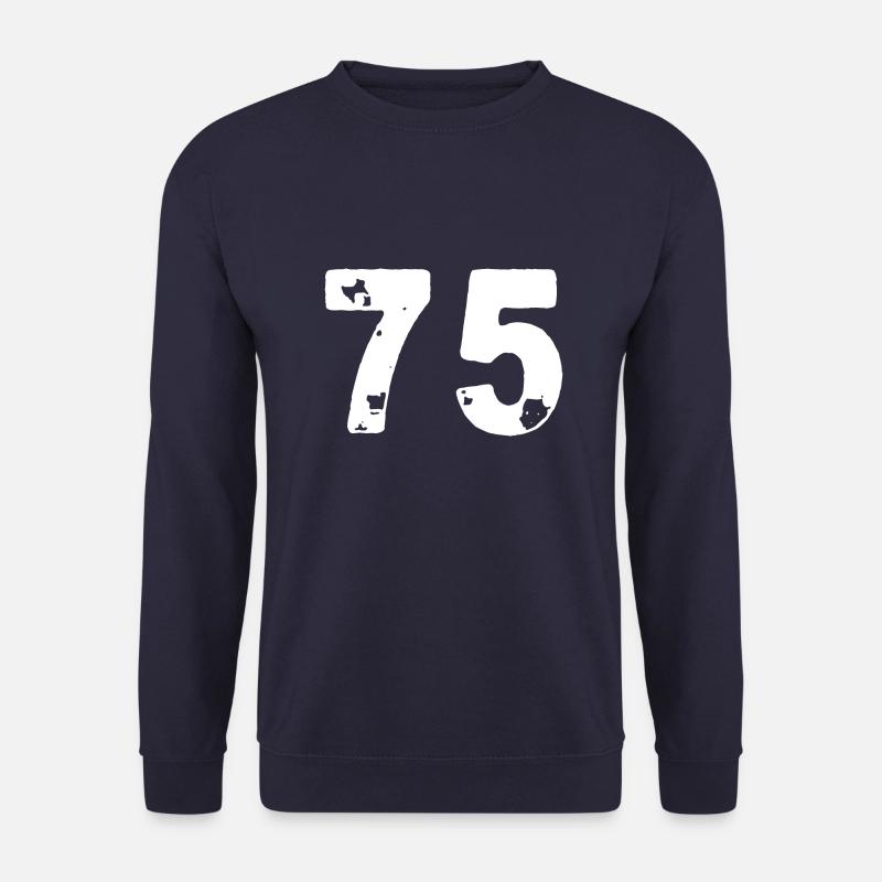 75 Zahl Trikot - Unisex Pullover - Navy