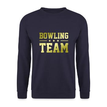 Bowling Team - Unisex Pullover - Navy - Vorne - Alina (178cm) & Michal (187cm)