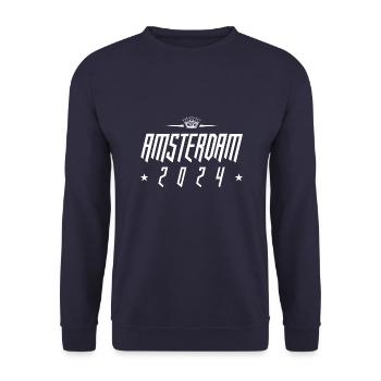 Amsterdam 2024 - Unisex Pullover - Navy - Vorne - Alina (178cm) & Michal (187cm)