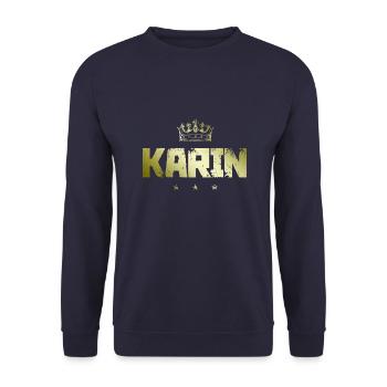 Karin - Unisex Sweatshirt - navy - Front - Alina (178cm) & Michal (187cm)